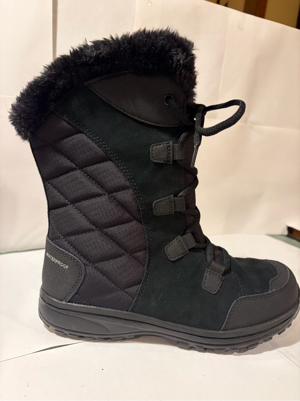 Columbia Ice Maiden II Black Waterproof Winter Snow Boots BL1581-011 Womens 7